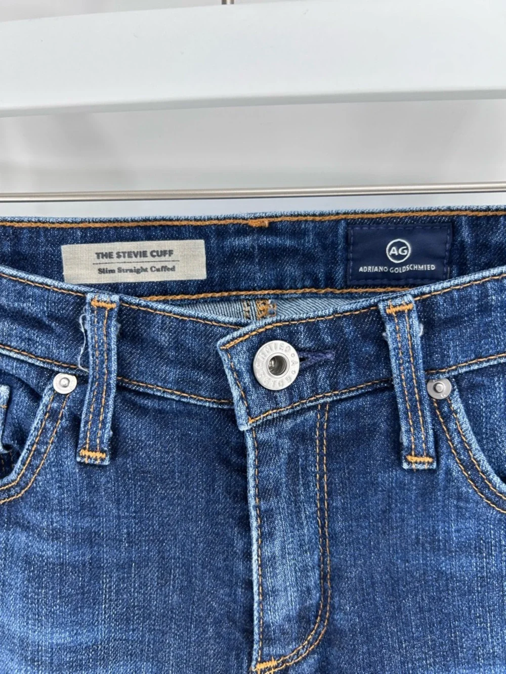 AG Adriano Goldschmied The Stevie‎ Cuff Slim Straight Cuffed Jean | Size 26